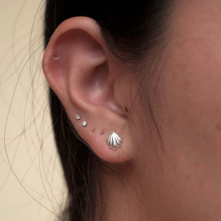 Arete conchita, plata 925