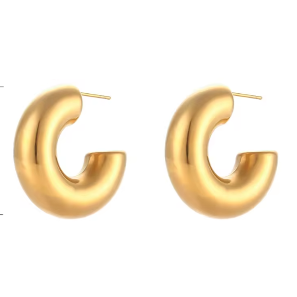 Chuncky Earrings Gold - M
