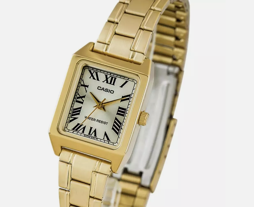 RELOJ CASIO ANÁLOGO RECTANGULAR, ACERO INOXIDABLE