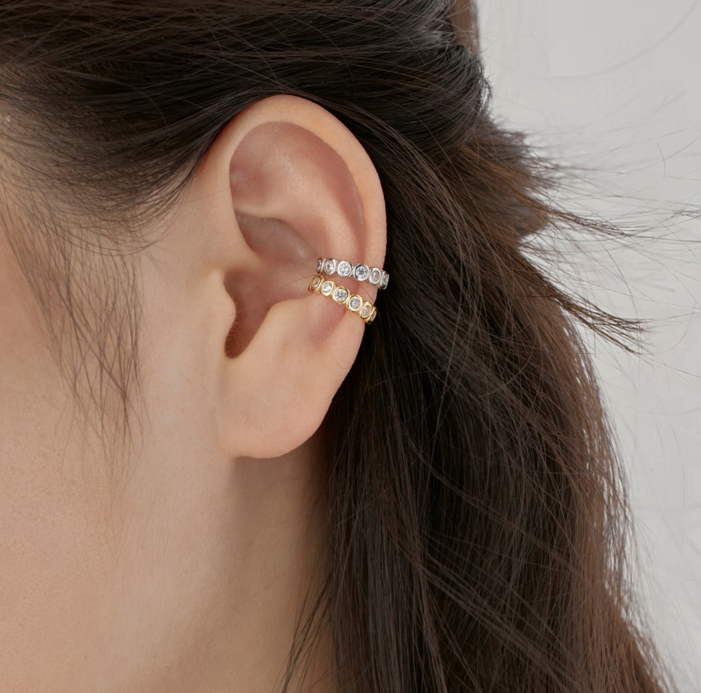 EAR CLIP DORADO, PLATA 925