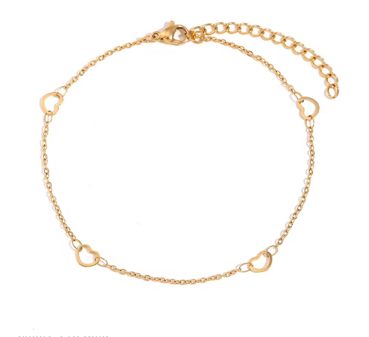 Tobillera FOUR HEARTS GOLD