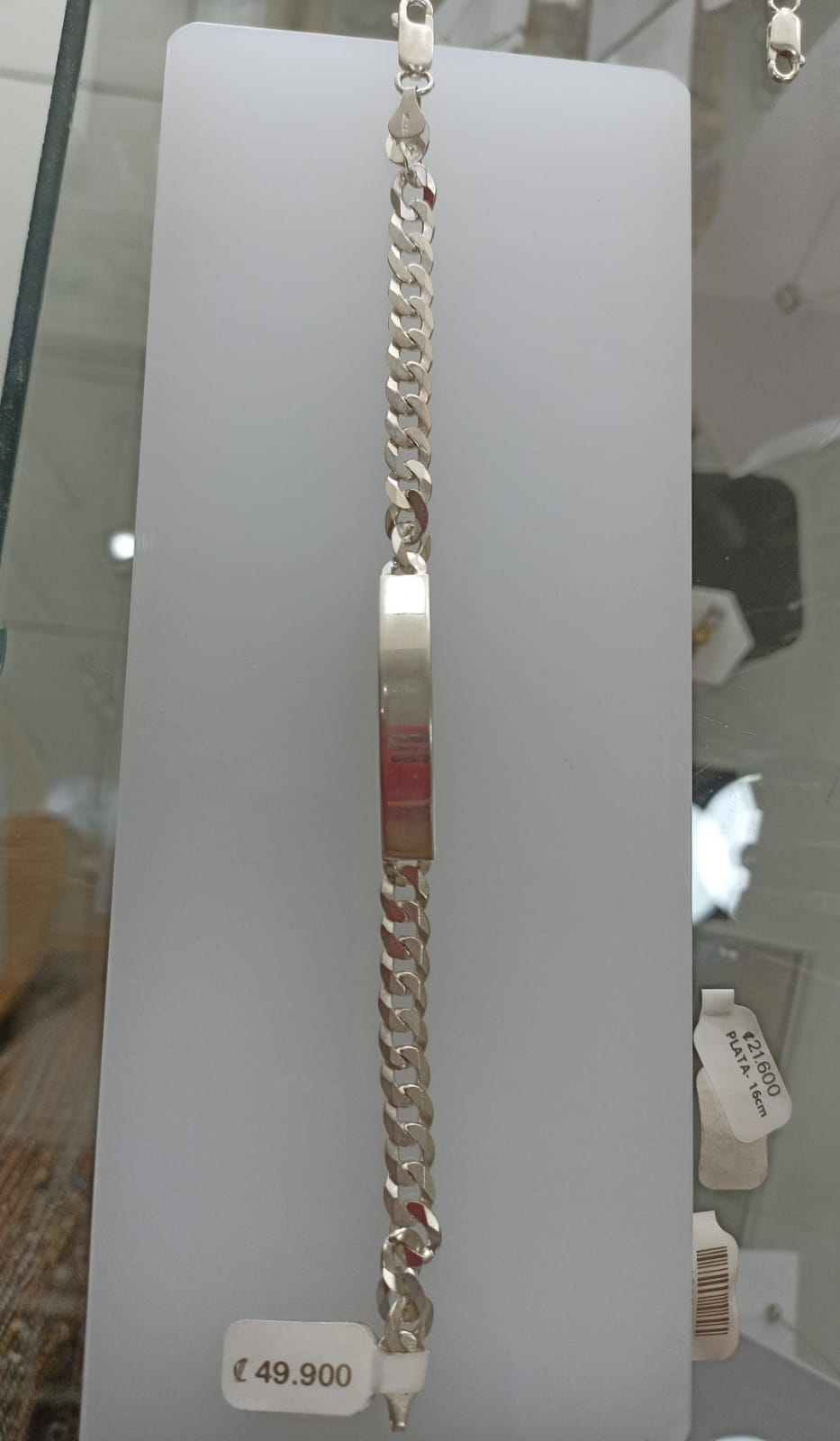 PULSERA PLATA CON PLACA 49.900