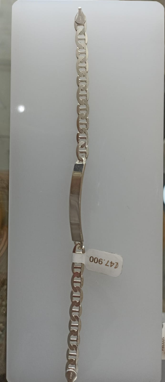 PULSERA PLATA HOMBRE CON PLACA 47.900