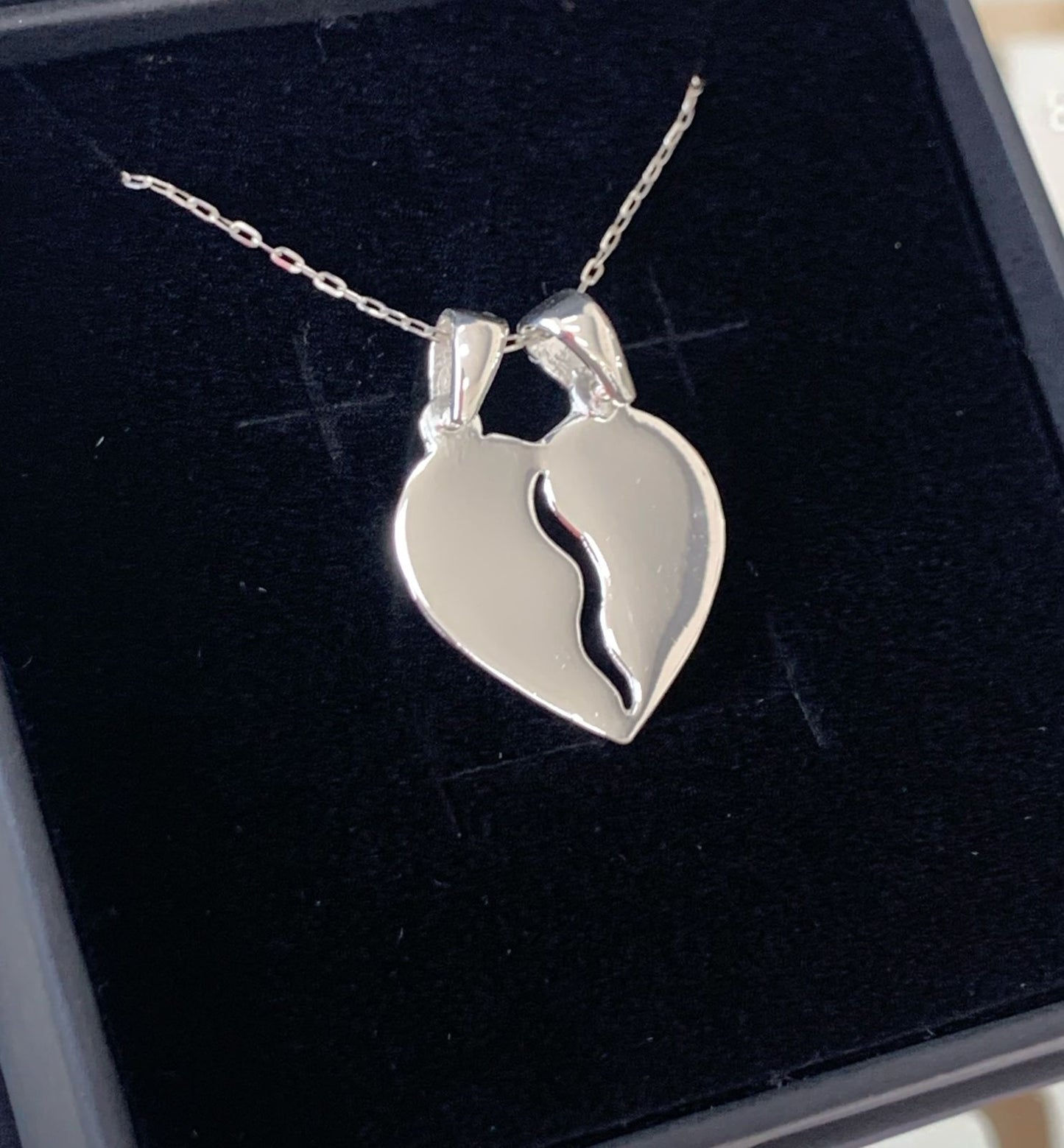 DIJE CORAZÓN MITADES, PLATA 925