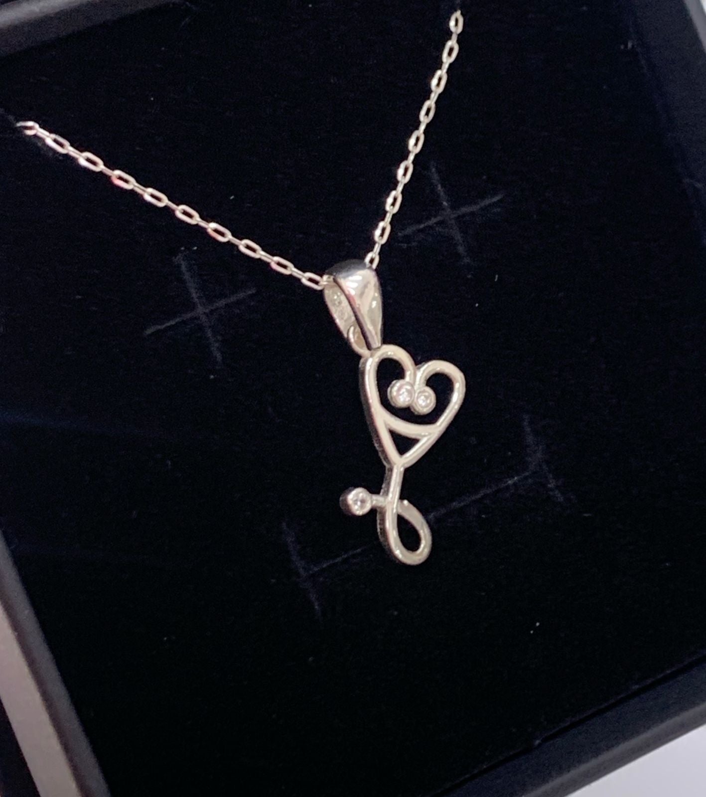 DIJE ESTETOSCOPIO, PLATA 925