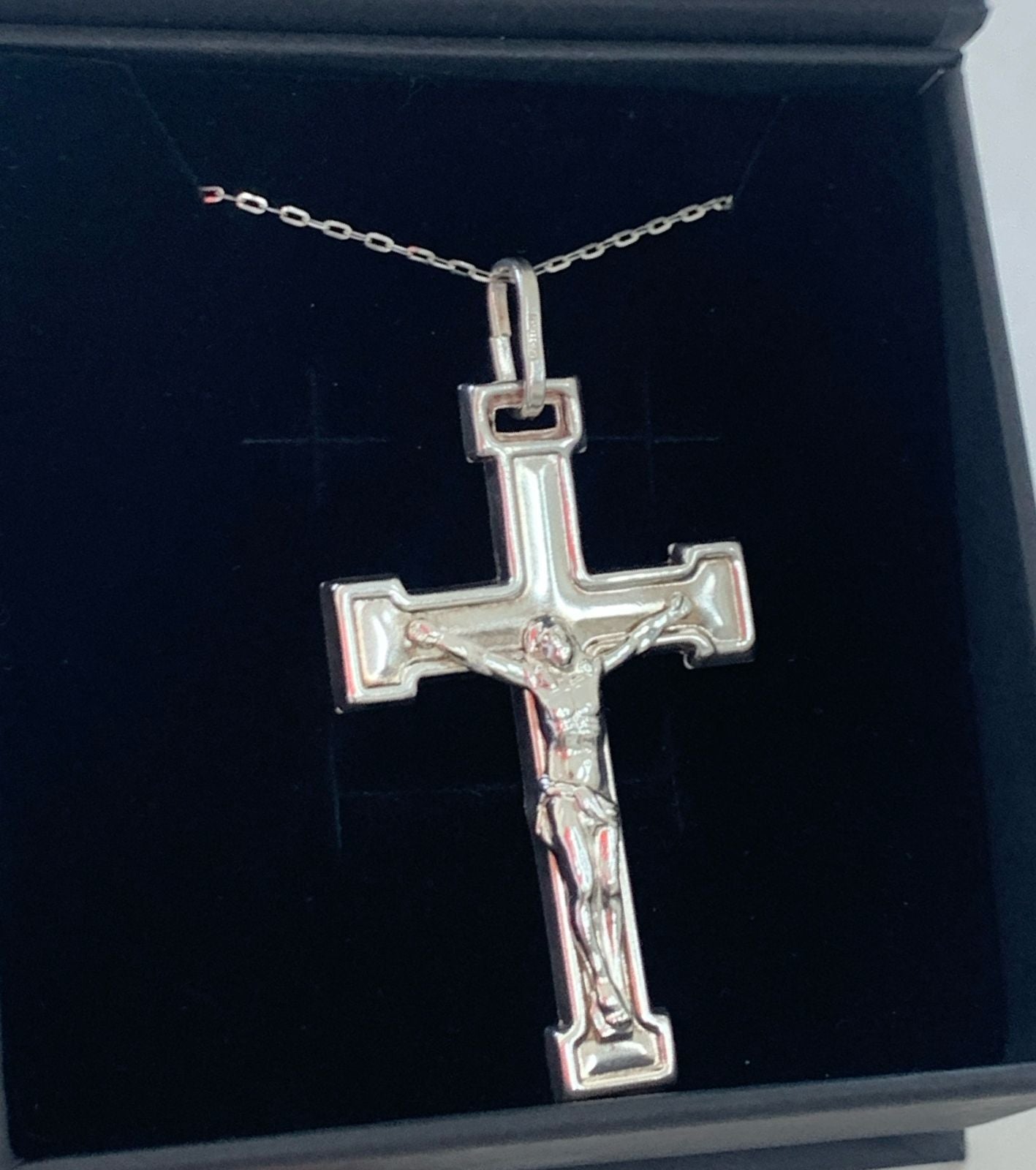 DIJE CRUZ CON CRISTO, PLATA 925