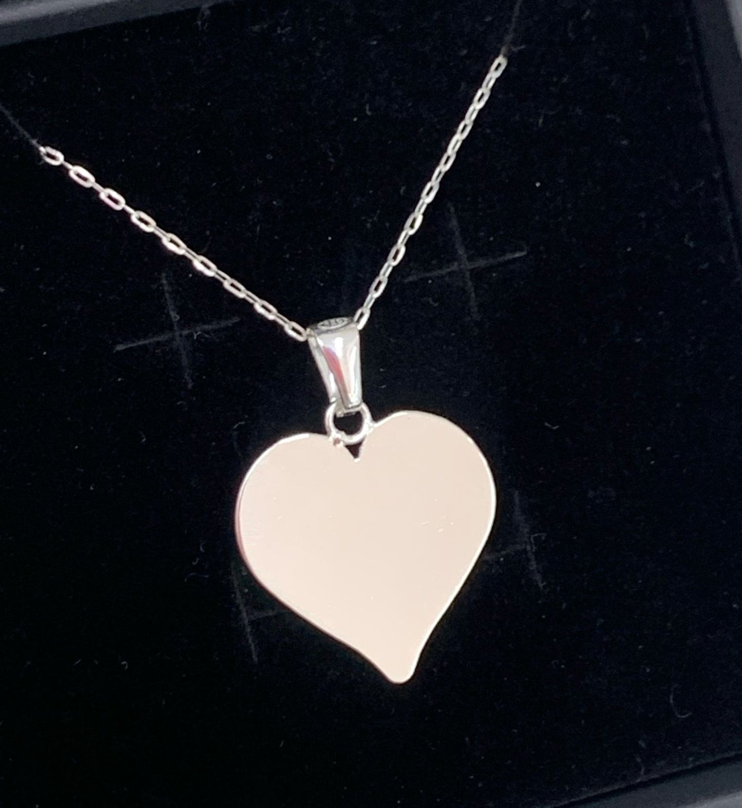 DIJE CORAZON PLANO, PLATA 925