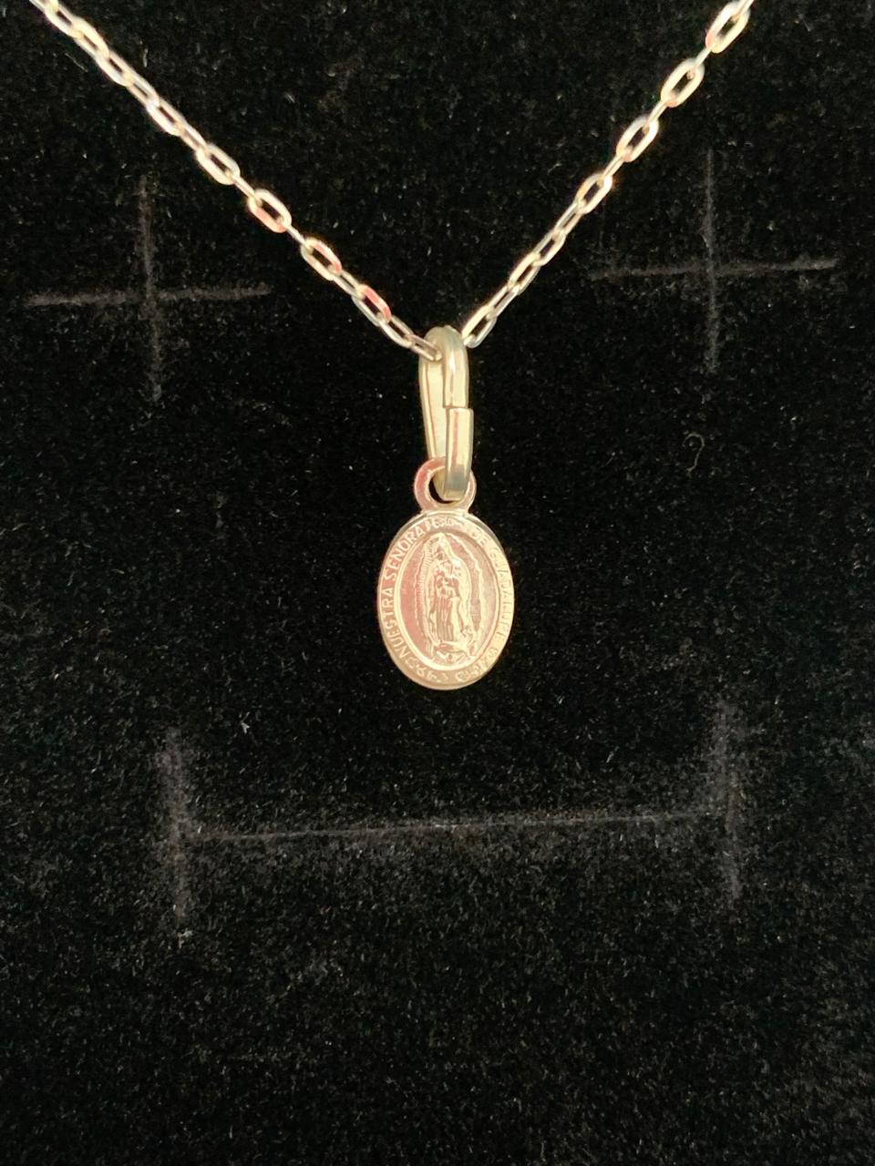 DIJE VIRGEN GUADALUPE, SUPER MINI, PLATA 925