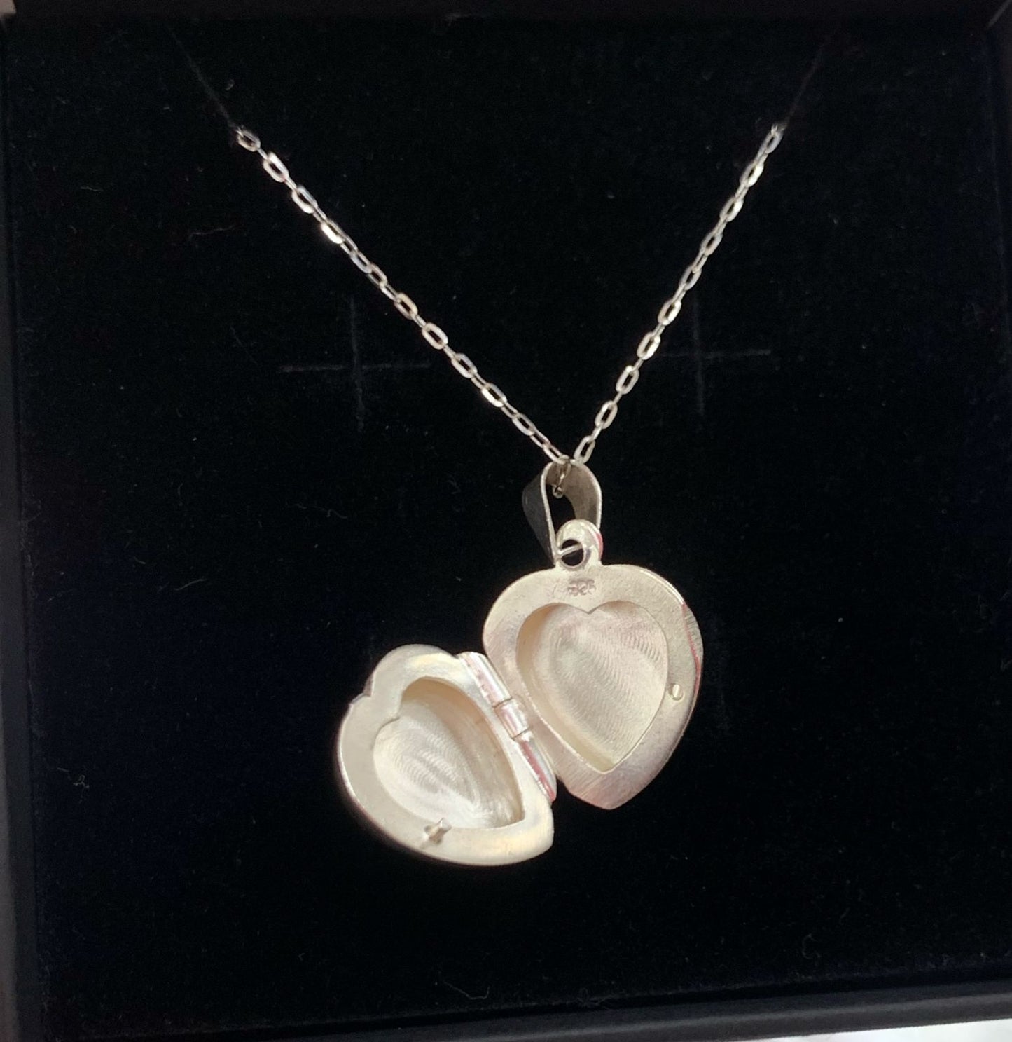 RELICARIO DE CORAZON LISO, PLATA 925