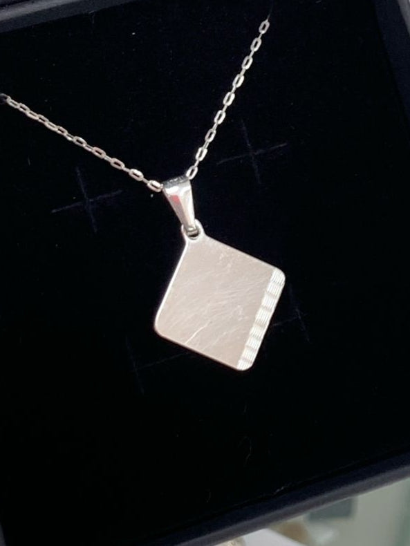 DIJE, PLAQUITA HOJA DE PAPEL, PLATA 925