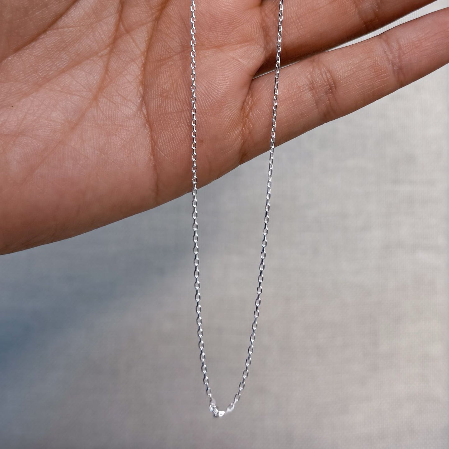 CADENA BÁSICA, 40 CM, PLATA 925
