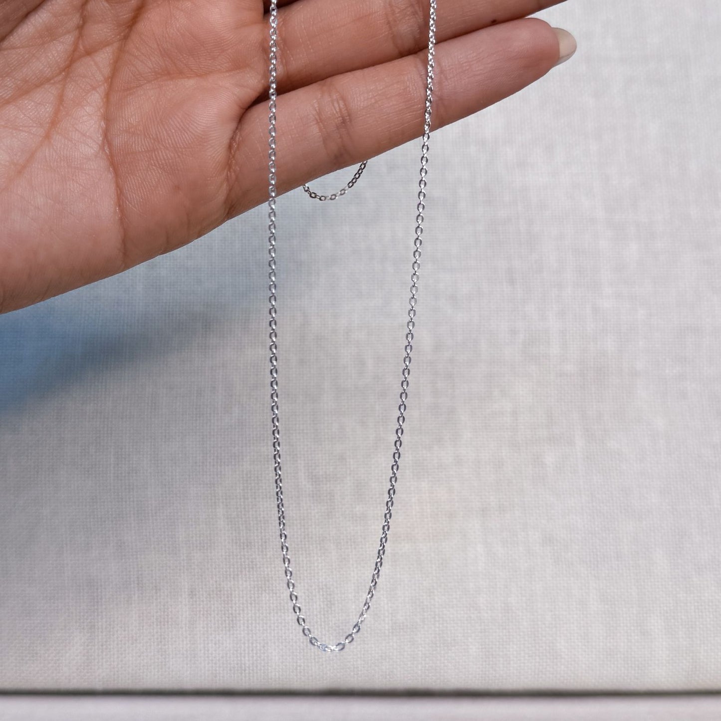 CADENA BÁSICA, 40 CM, PLATA 925