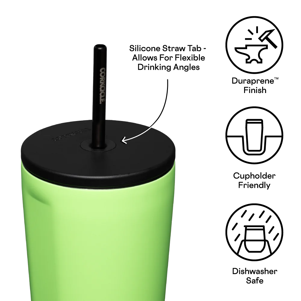 COLD CUP INSULATED TUMBLER WITH STRAW