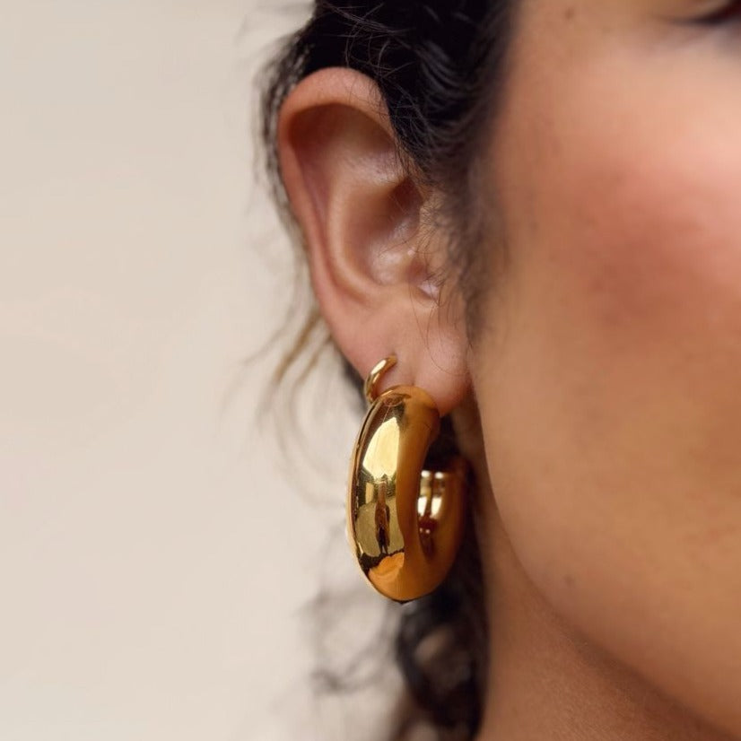 Chuncky Earrings Gold - L