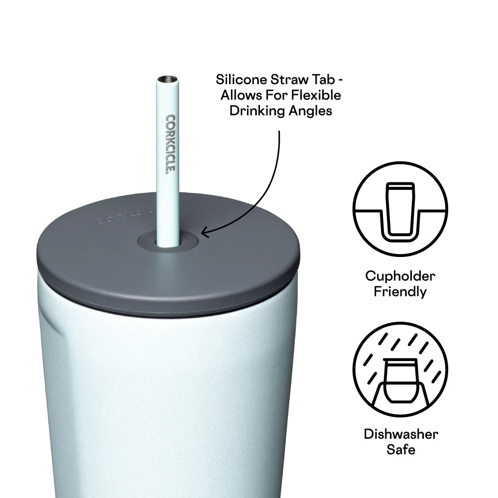 COLD CUP INSULATED TUMBLER WITH STRAW