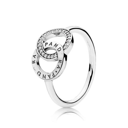 Anillo de aro doble promesa