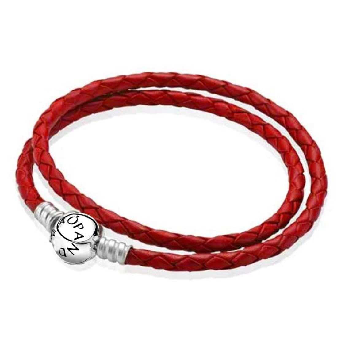 Pulsera de cuero trenzado doble Moments