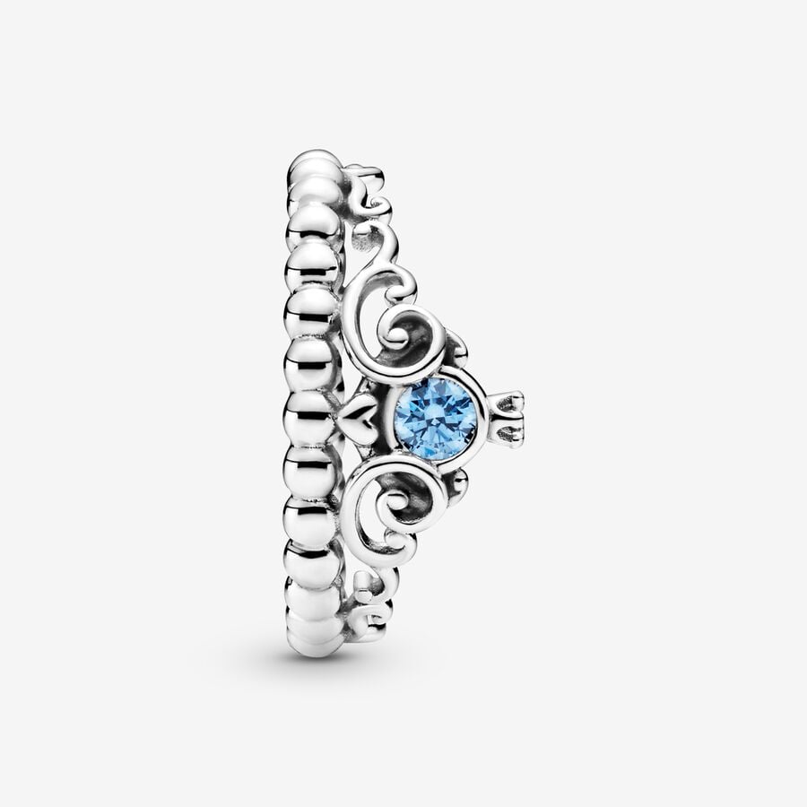 Anillo Tiara Azul Cenicienta Disney