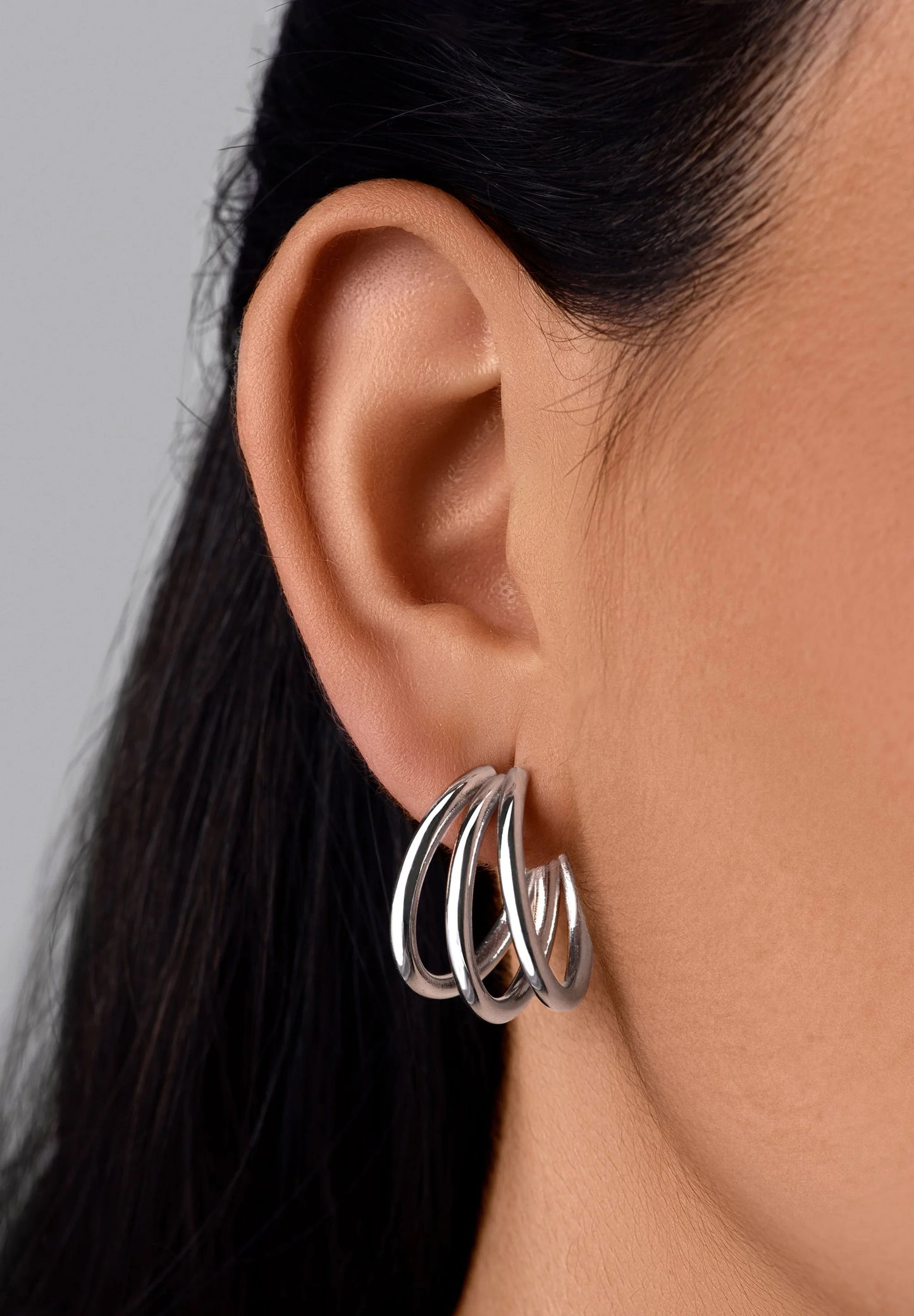 Edna Hoops Silver