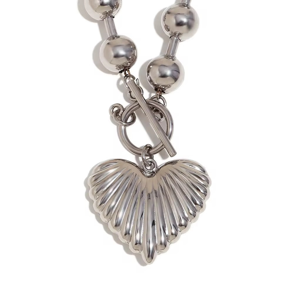 Chunky Heart Silver