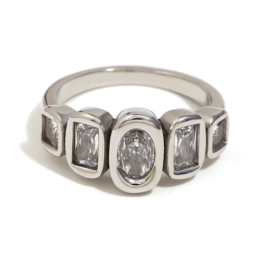Anillo zafiro silver