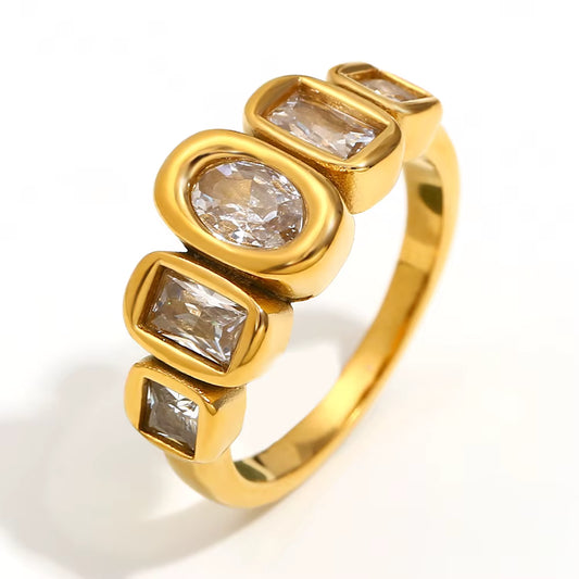 Anillo zafiro gold