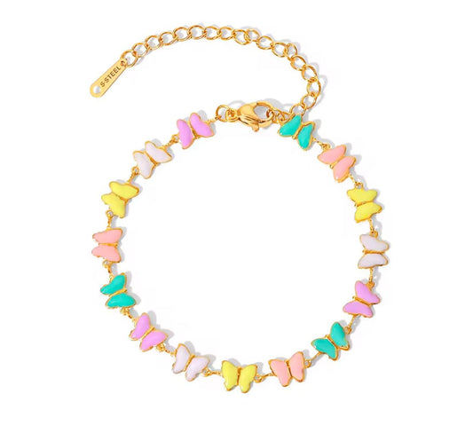 MILTI COLOR BUTTERFLY BRACELET