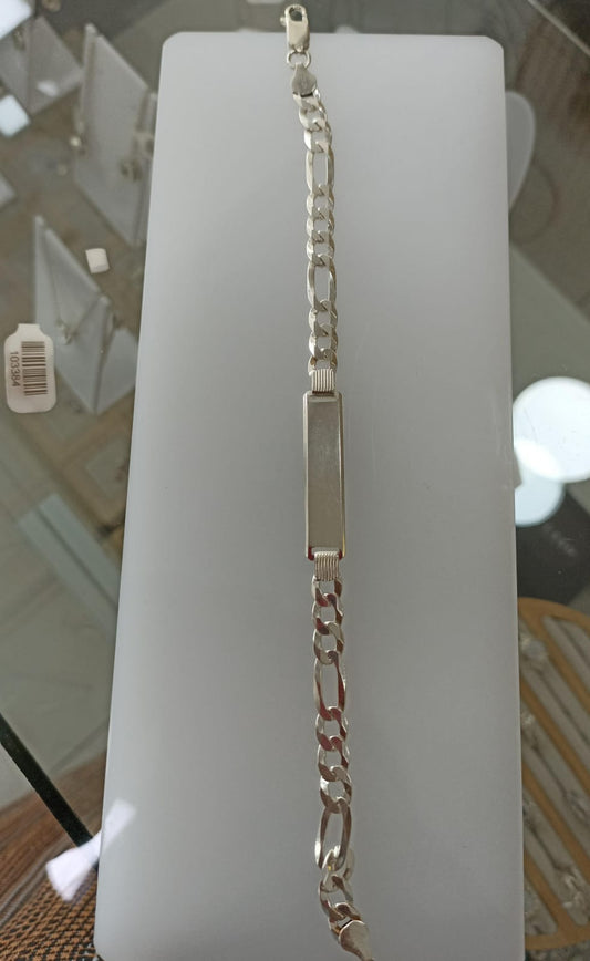 PULSERA PLATA HOMBRE CON PLACA 39.000