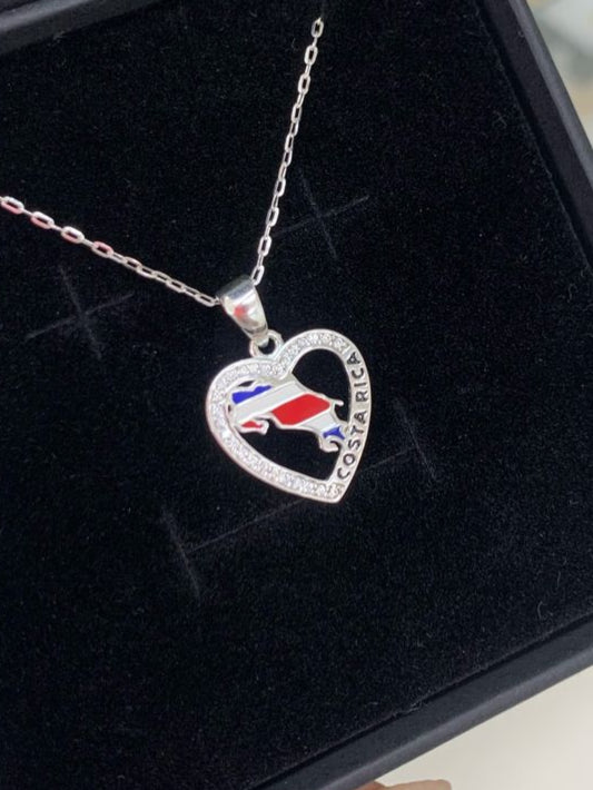 DIJE, COSTA RICA CORAZÓN, PLATA 925