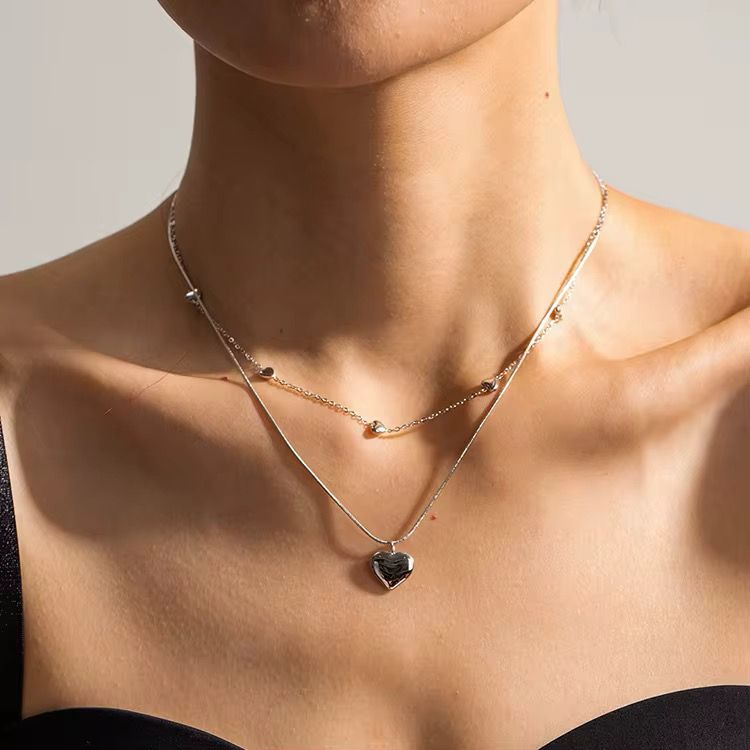 CADENA SILVER DOUBLE HEARTS