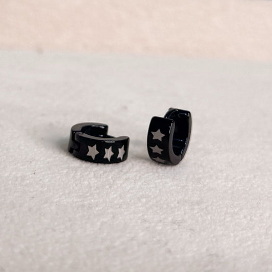 Black Earrings 10mm