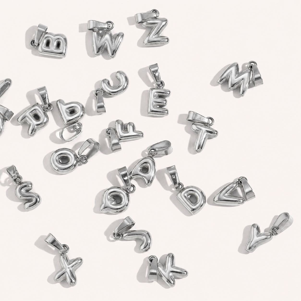 Letras inicial acero silver