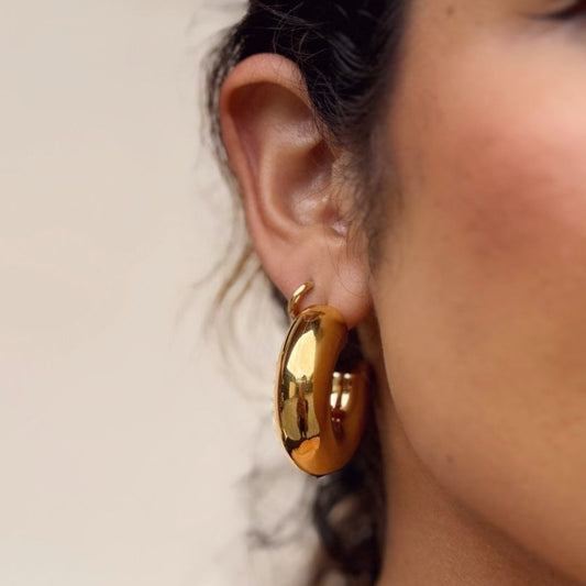 Chuncky Earrings Gold - L